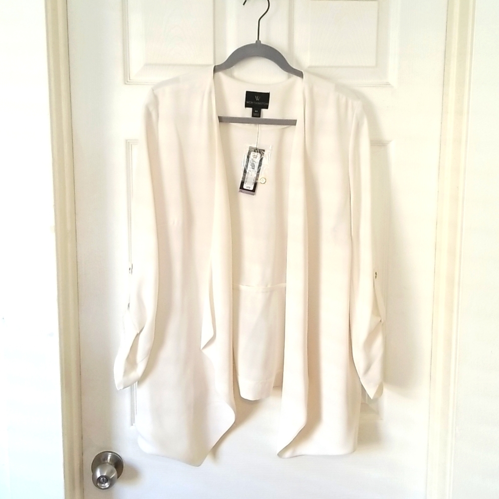Drape front blazer
